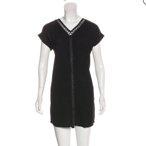 All Saints Dresses & Skirts - All Saints Black Dress with Leather Accent